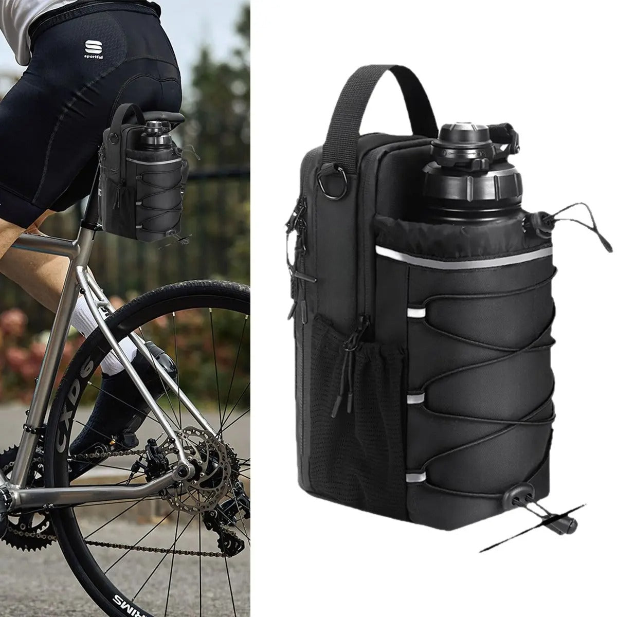 Magnetic gym bottle.